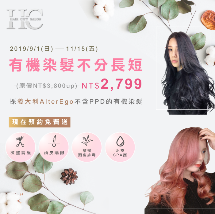 義大利AlterEgo有機染膏染髮不分長短NT2,799! 有機染髮-台中燙染髮