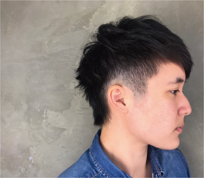 短飛機頭-男 髮根燙
