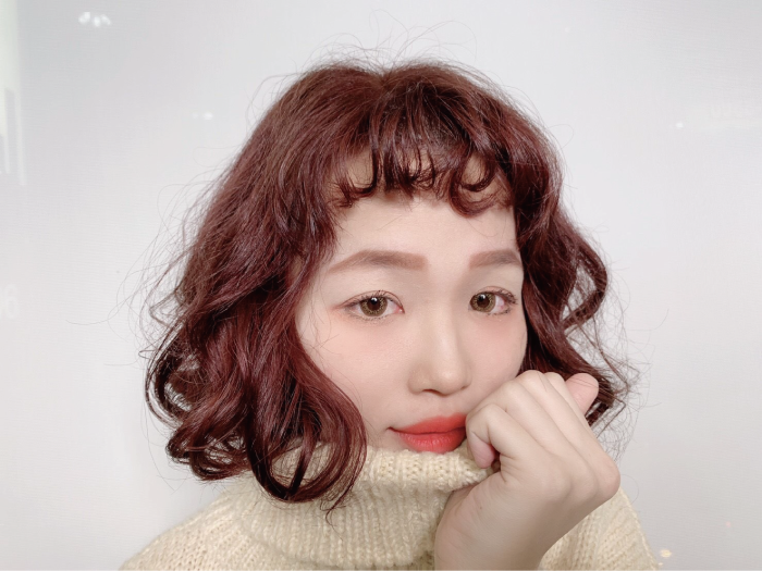 遮耳短捲髮-韓式髮根燙2019